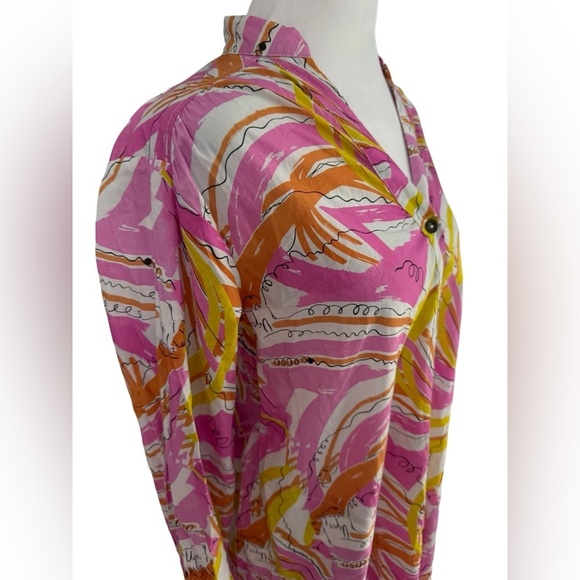 Vera for Anthropologie Spring Dress Maximalist Oversized Artsy Abstract 1990s XS - Picture 8 of 16